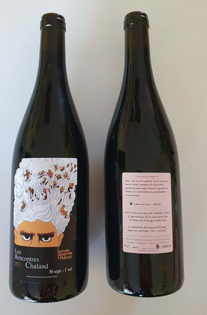 Vin avec étiquette de l'invité d'honneur des Rencontres Chaland