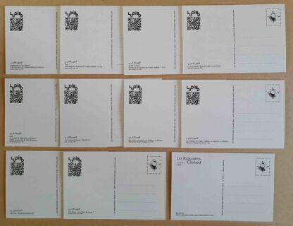 Verso des 10 +1 cartes postales du lot - Rencontres Chaland 2024
